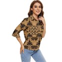 Background Abstract Pattern Design Women s Quarter Sleeve Pocket Shirt View2