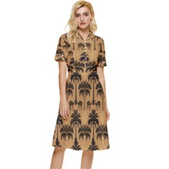 Ice Cream Patterns Pattern Neon Sweet Button Top Knee Length Dress