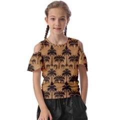 Pattern Symmetry Stack Texture Kids  Butterfly Cutout T-shirt by Jatiart