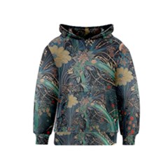 Vintage Peacock Feather Kids  Pullover Hoodie