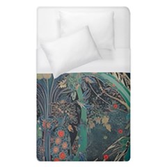 Vintage Peacock Feather Duvet Cover (single Size) by Jatiart