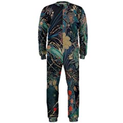 Bird Flower Tree Forest Onepiece Jumpsuit (men) by Jatiart