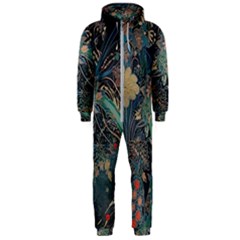 Flowers Trees Forest Hooded Jumpsuit (men) by Jatiart