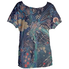 Flowers Trees Forest Women s Oversized T-shirt by Jatiart