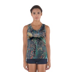 Bird Flower Tree Forest Sport Tank Top  by Jatiart