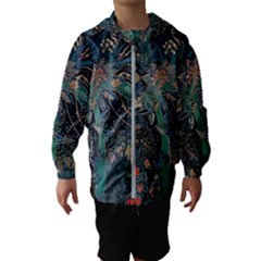 Flowers Trees Forest Kids  Hooded Windbreaker