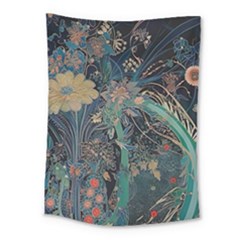 Bird Flower Tree Forest Medium Tapestry by Jatiart