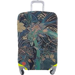 Vintage Peacock Feather Luggage Cover (large) by Jatiart