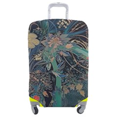 Vintage Peacock Feather Luggage Cover (medium) by Jatiart