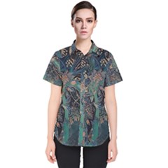 Flowers Trees Forest Women s Short Sleeve Shirt