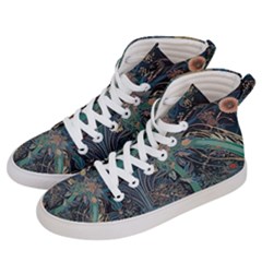 Bird Flower Tree Forest Women s Hi-top Skate Sneakers by Jatiart