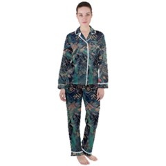 Flowers Trees Forest Women s Long Sleeve Satin Pajamas Set	 by Jatiart