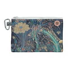 Flowers Trees Forest Canvas Cosmetic Bag (large) by Jatiart