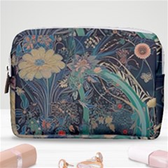 Bird Flower Tree Forest Make Up Pouch (medium)