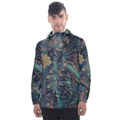 Bird Flower Tree Forest Men s Front Pocket Pullover Windbreaker