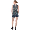 Bird Flower Tree Forest High Neck Satin Top View2