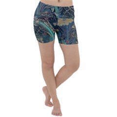 Flowers Trees Forest Lightweight Velour Yoga Shorts by Jatiart