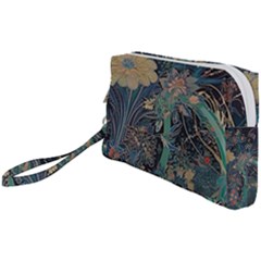 Bird Flower Tree Forest Wristlet Pouch Bag (small) by Jatiart