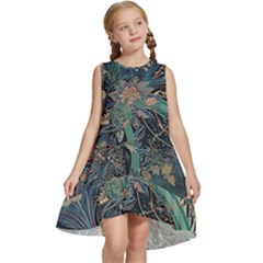 Flowers Trees Forest Kids  Frill Swing Dress