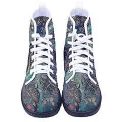 Flowers Trees Forest Women s High-top Canvas Sneakers by Jatiart