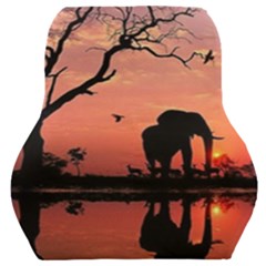 Elephant Landscape Tree Africa Sunset Safari Wild Car Seat Back Cushion  by Jatiart