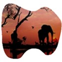 Elephant Landscape Tree Africa Sunset Safari Wild Head Support Cushion View3