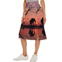 Elephant Landscape Tree Africa Sunset Safari Wild Midi Panel Skirt View2