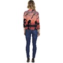 Elephant Landscape Tree Africa Sunset Safari Wild Women s Casual 3/4 Sleeve Spring Jacket View4