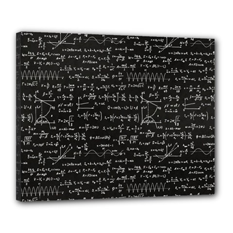 Math Equations Formulas Pattern Canvas 20  X 16  (stretched) by Ravend