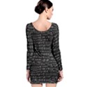 Math Equations Formulas Pattern Long Sleeve Bodycon Dress View2