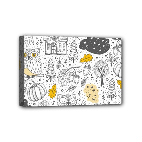 Doodle Seamless Pattern With Autumn Elements Mini Canvas 6  X 4  (stretched) by Ravend