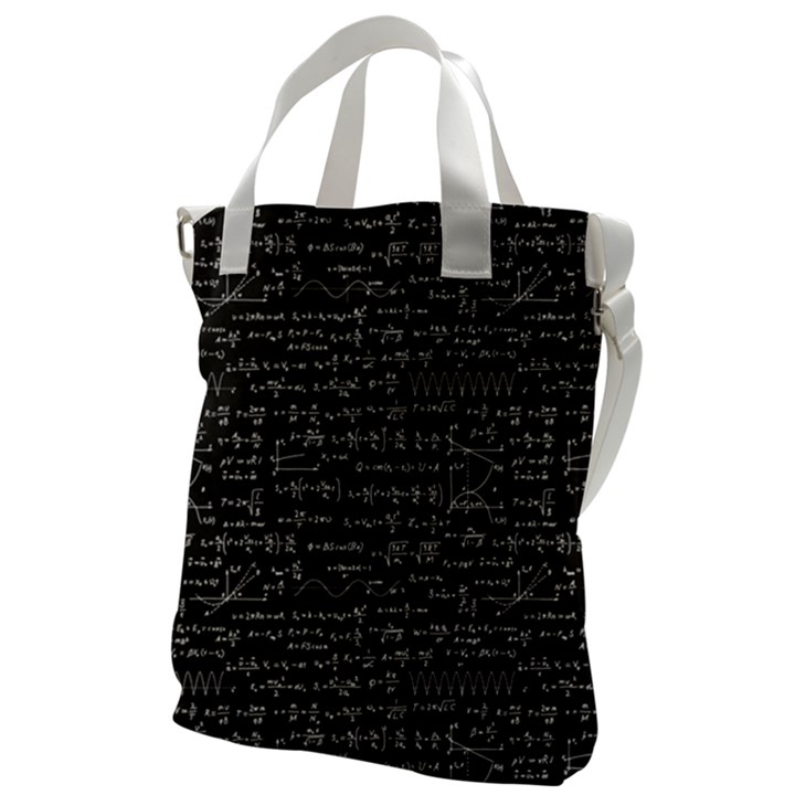 Math Equations Formulas Pattern Canvas Messenger Bag