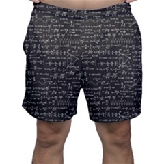 Math Equations Formulas Pattern Men s Shorts by Ravend