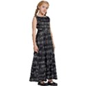 Math Equations Formulas Pattern Kids  Satin Sleeveless Maxi Dress View3