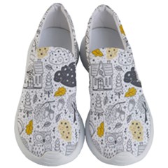 Doodle Seamless Pattern With Autumn Elements Women s Lightweight Slip Ons by Ravend