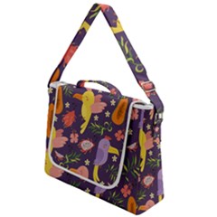 Exotic Seamless Pattern With Parrots Fruits Box Up Messenger Bag by Ravend