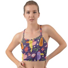 Exotic Seamless Pattern With Parrots Fruits Mini Tank Bikini Top by Ravend