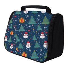 Snow Snowman Tree Christmas Tree Full Print Travel Pouch (small) by Ravend