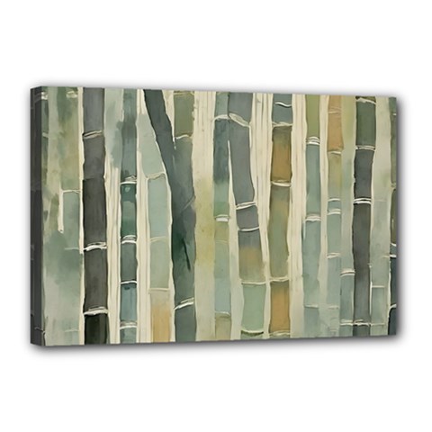 Bamboo Plants Canvas 18  X 12  (stretched) by Ravend