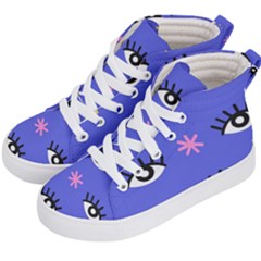 Eye Star Asterisk Pattern Background Kids  Hi-top Skate Sneakers by Ravend