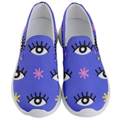 Eye Star Asterisk Pattern Background Men s Lightweight Slip Ons by Ravend