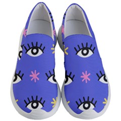 Eye Star Asterisk Pattern Background Women s Lightweight Slip Ons by Ravend