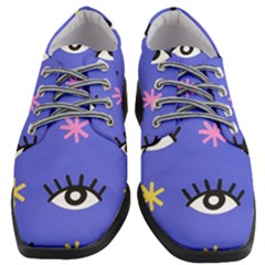 Eye Star Asterisk Pattern Background Women Heeled Oxford Shoes by Ravend