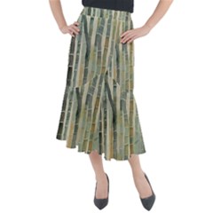 Bamboo Plants Midi Mermaid Skirt by Ravend