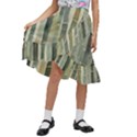 Bamboo Plants Kids  Ruffle Flared Wrap Midi Skirt View1