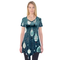 Ball Bauble Winter Short Sleeve Tunic  by Ravend