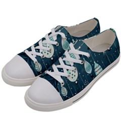 Ball Bauble Winter Women s Low Top Canvas Sneakers by Ravend