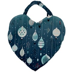 Ball Bauble Winter Giant Heart Shaped Tote