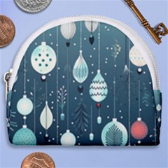 Ball Bauble Winter Horseshoe Style Canvas Pouch