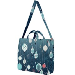 Ball Bauble Winter Square Shoulder Tote Bag